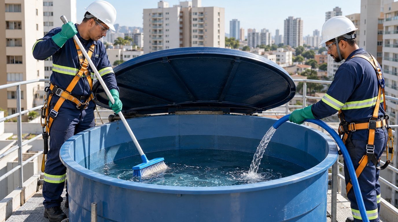 Esvaziamento de Caixa d'Água em Suzano‑SP